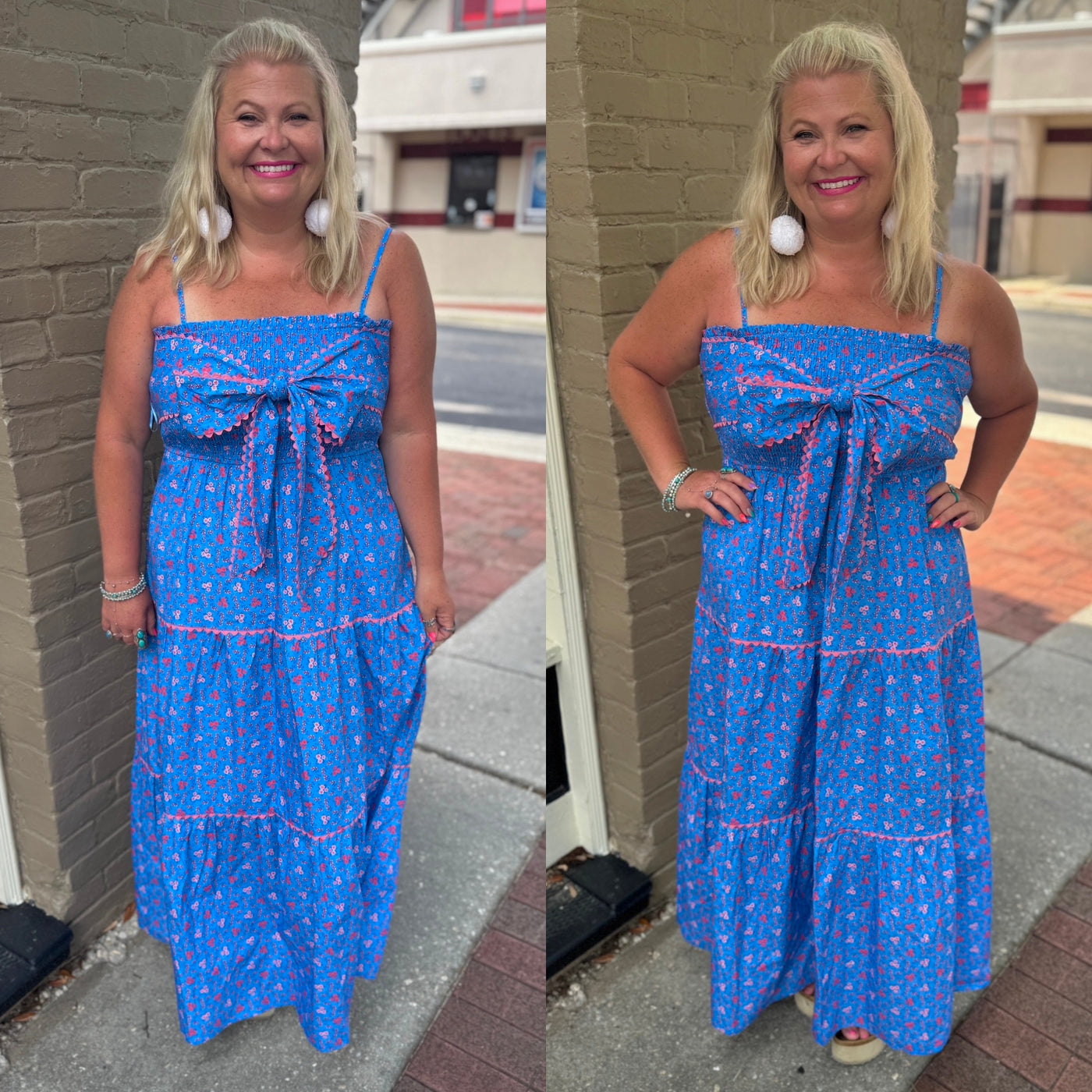 Iris Blue Bow Maxi