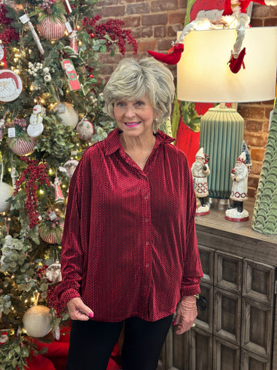 Velvet Wine Blouse