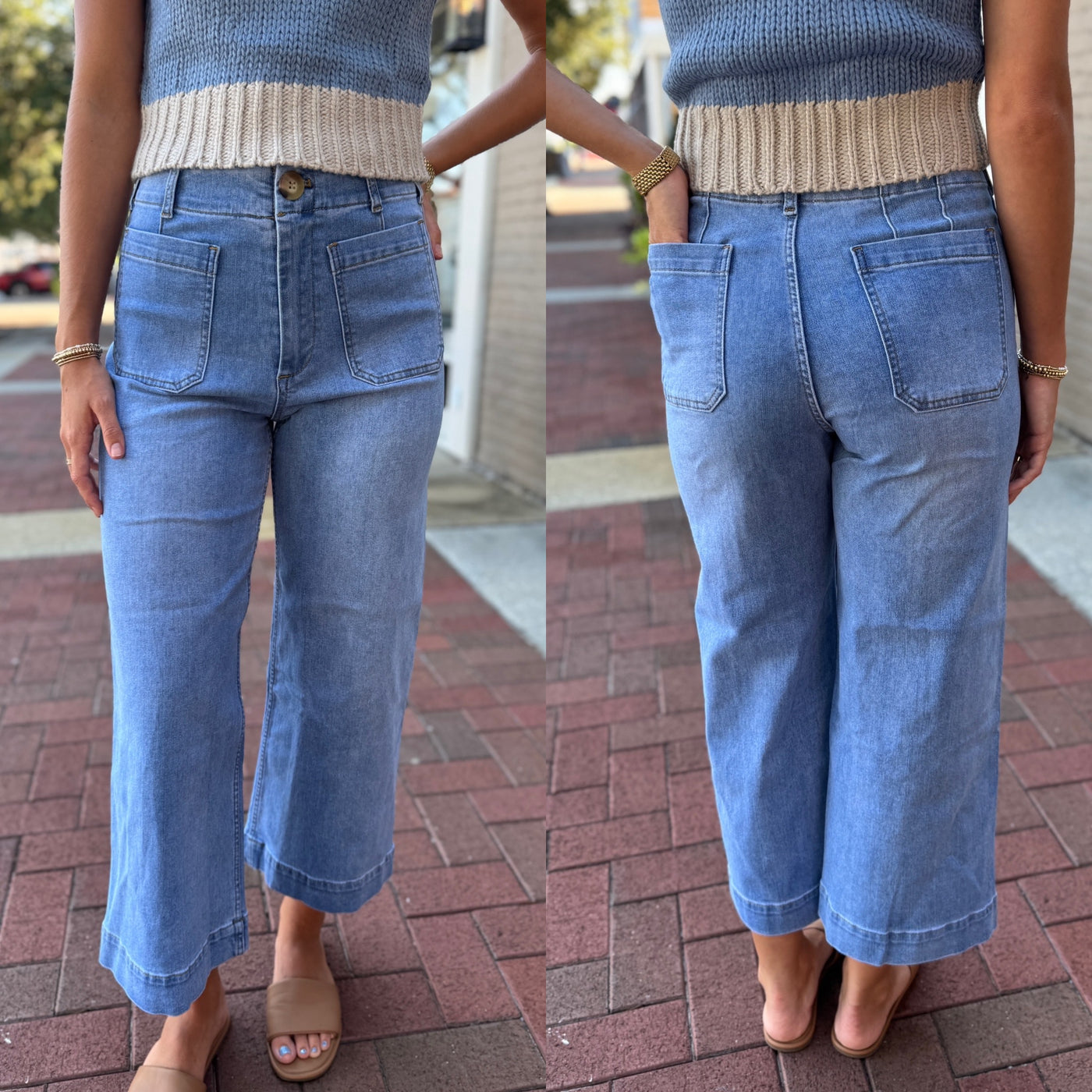 Cropped Straight Light Denim
