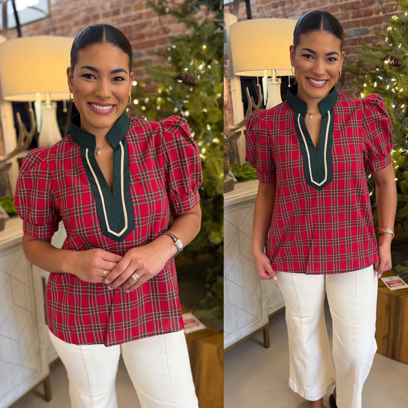 Christmas Tartan Top