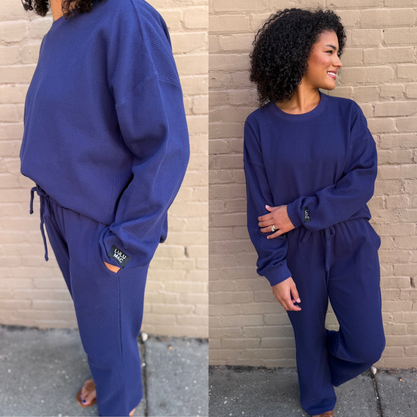 LULU Waffle Pant Set