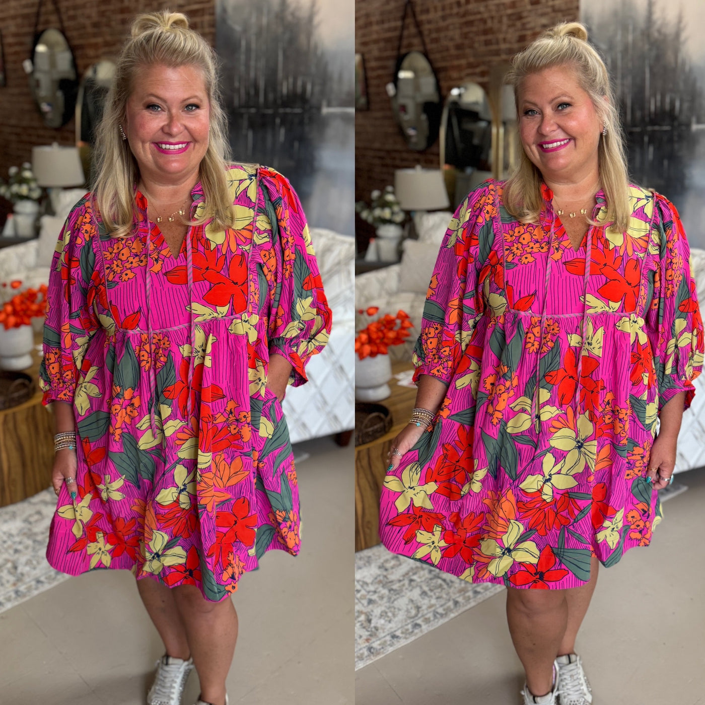 Botanical Babydoll Dress