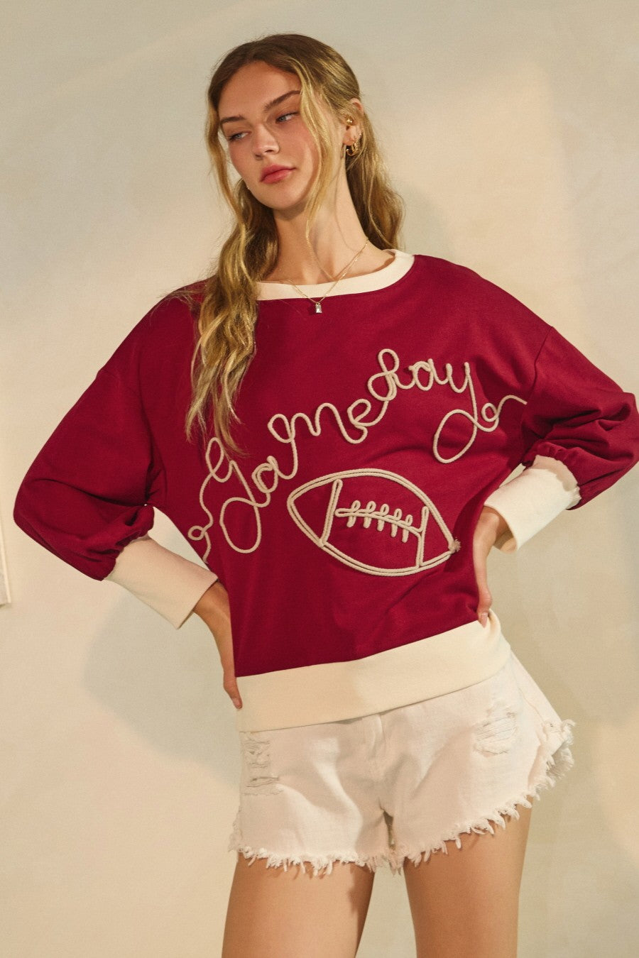 Embroidered Gameday Sweatshirt