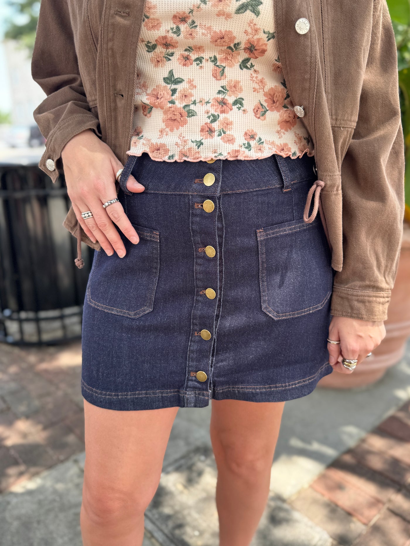 Dark Denim Skirt