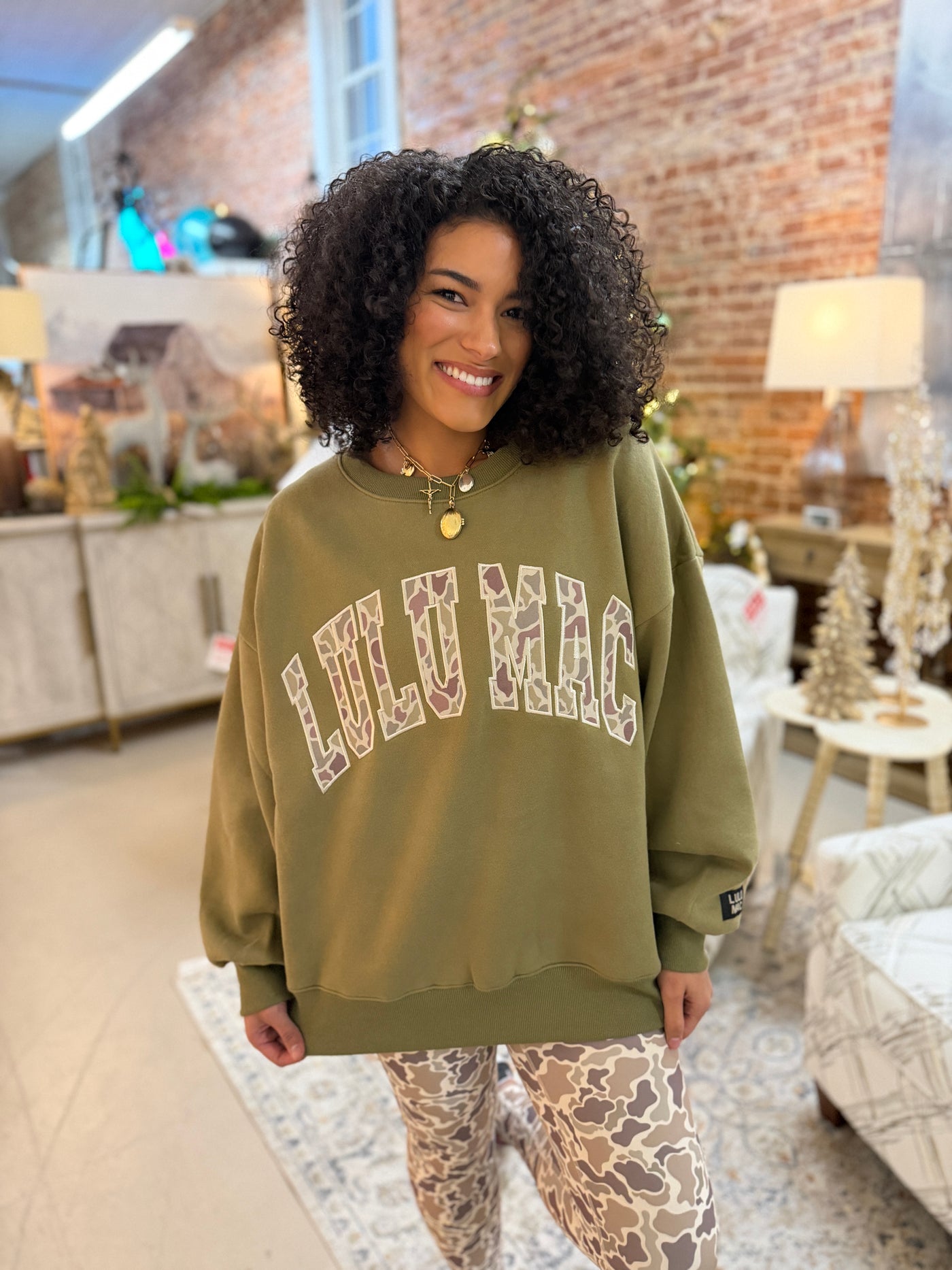 LULU MAC CAMO SWEATSHIRT