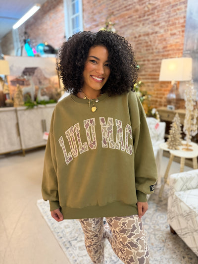 LULU MAC CAMO SWEATSHIRT