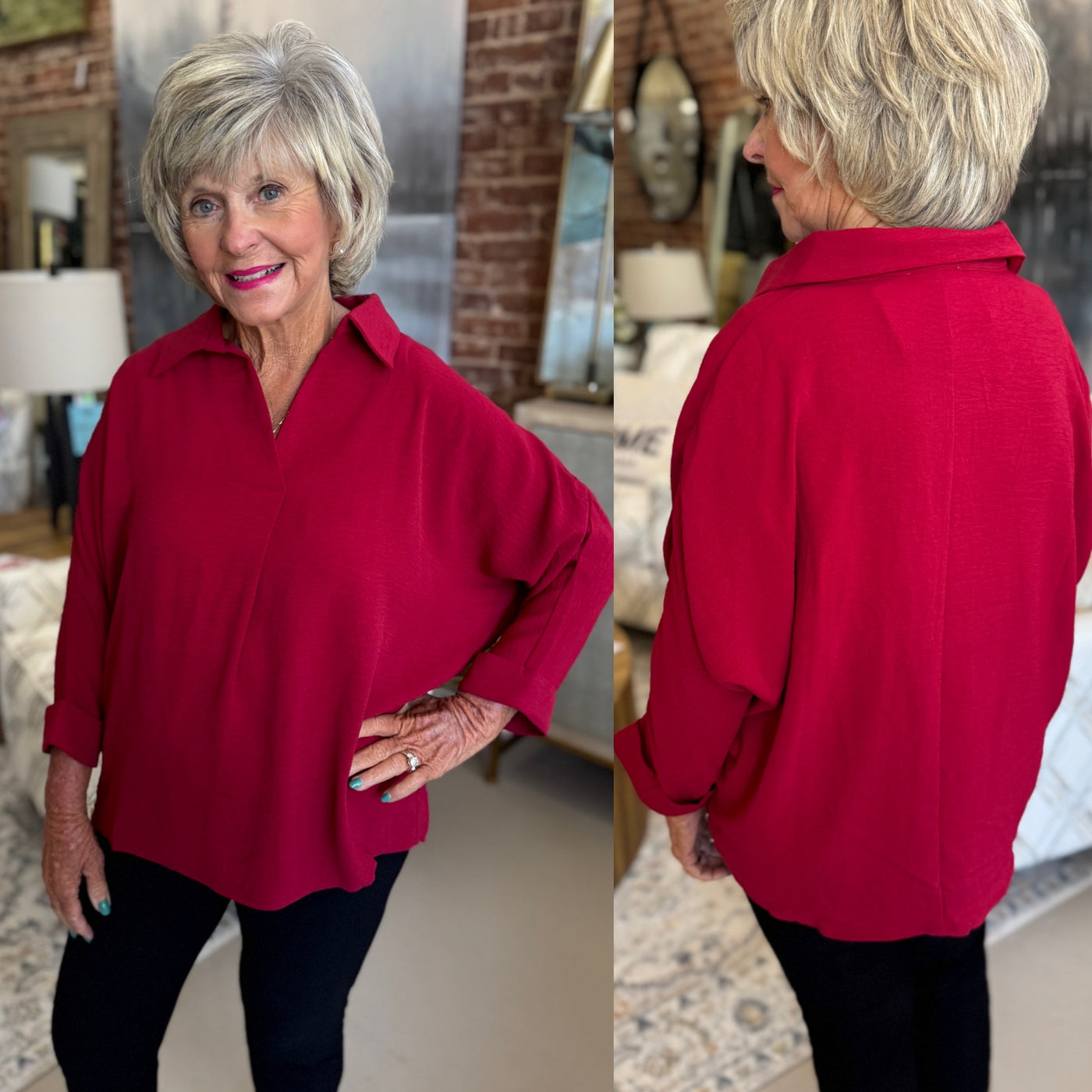 Three Quarter Slv Blouse