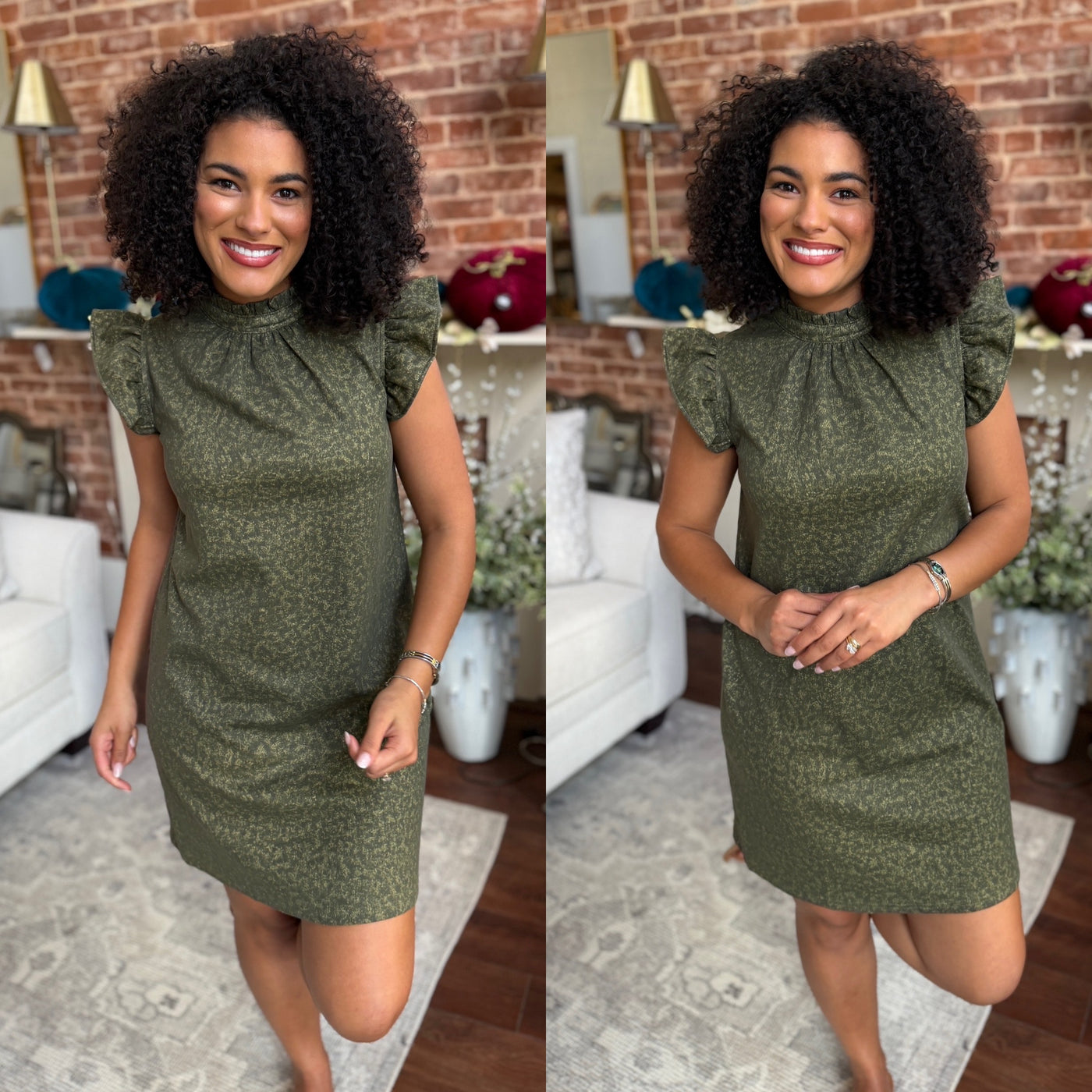 Olive Shift Dress