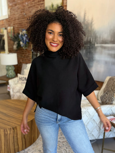 Mock Neck Sweater Top