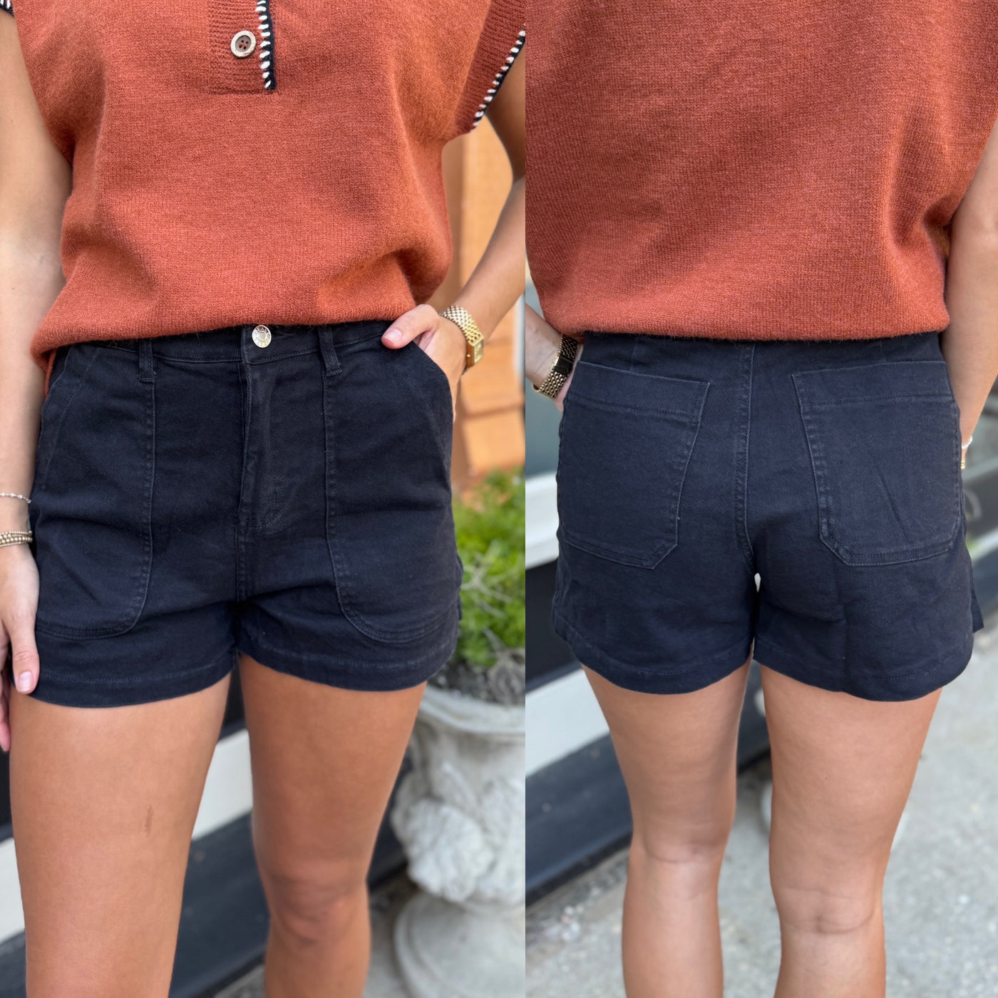 Black Pocket Short