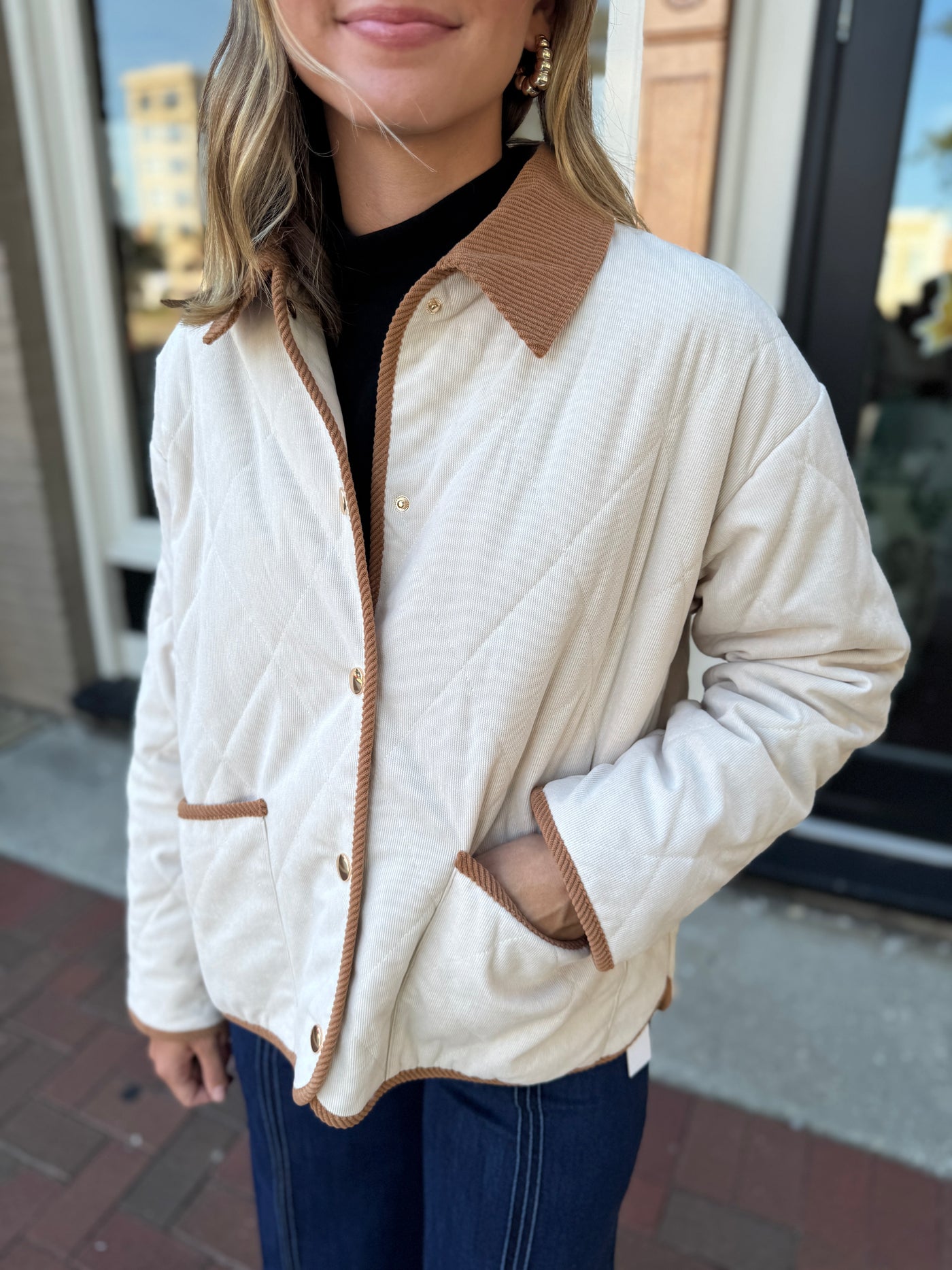 Cognac Contrast Jacket