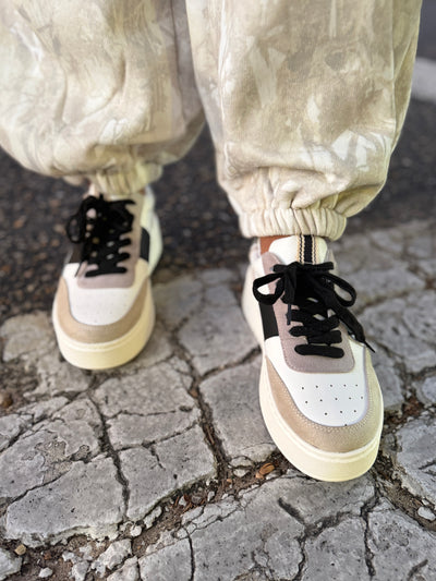 Neutral Tone Platform Sneaker