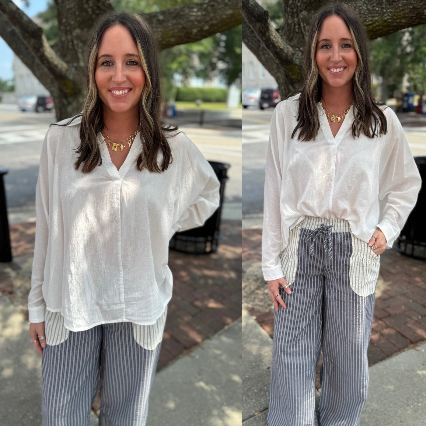 White Oversized Blouse