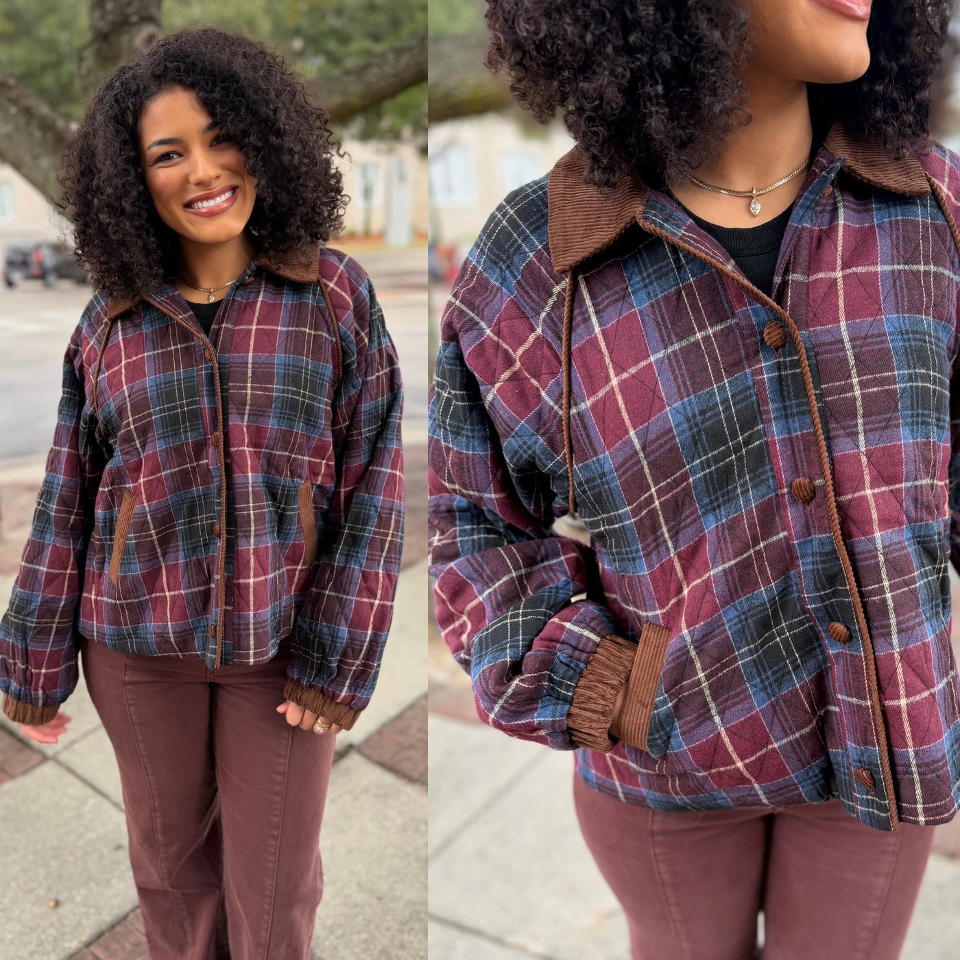 Mulberry Plaid Jacket