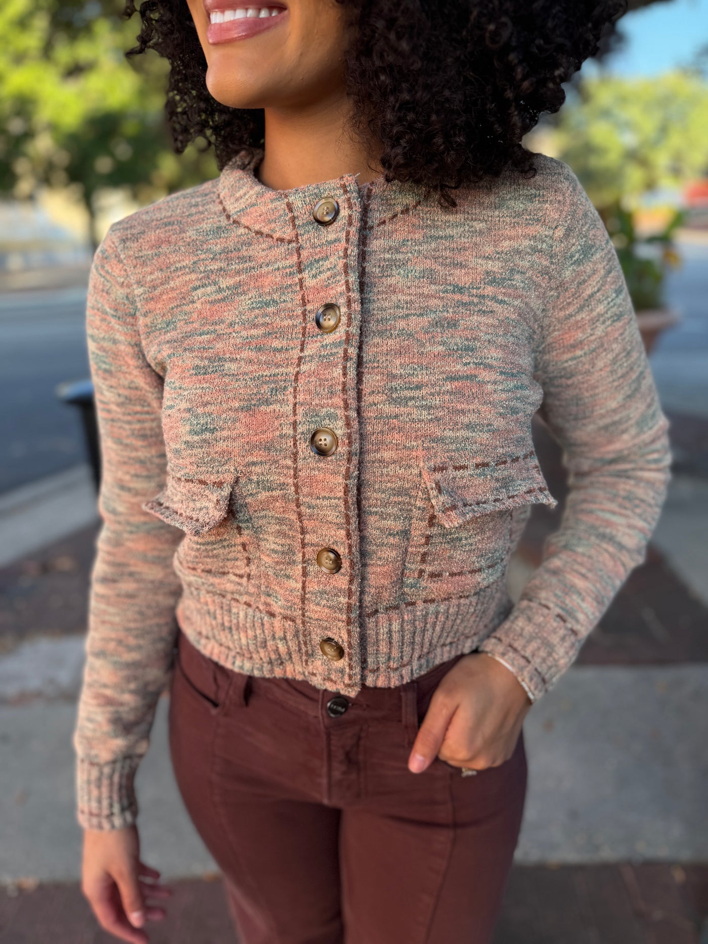 Multi Color Sweater Cardi