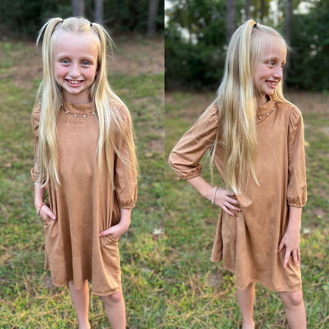 Youth Brown Suede Dress