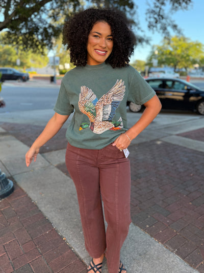 Faux Rhinestone Duck Graphic