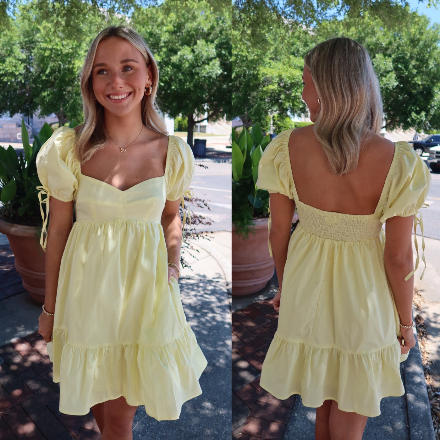 Lemon Sweetheart Dress