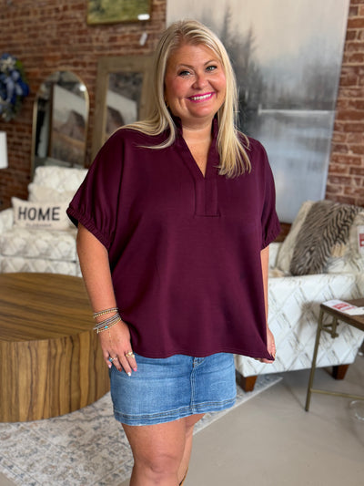 Elastic Sleeve Blouse