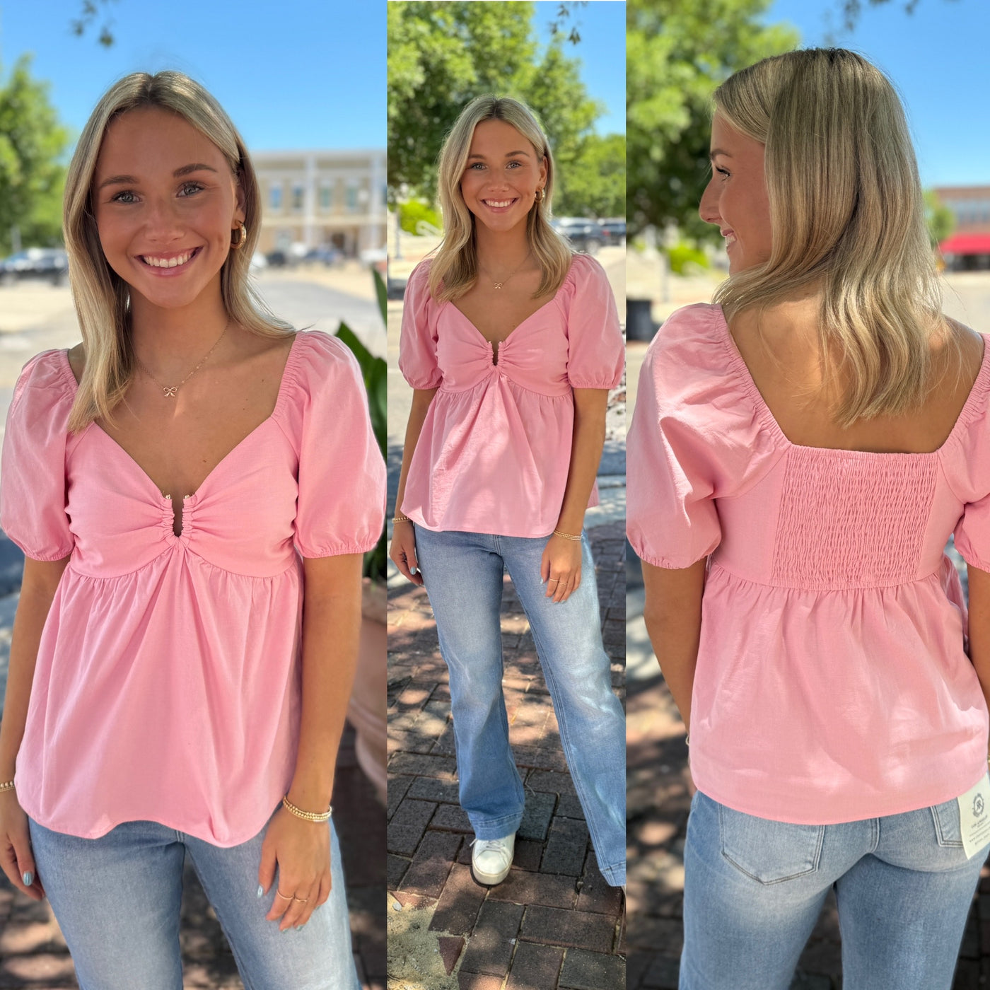Baby Pink Babydoll Top