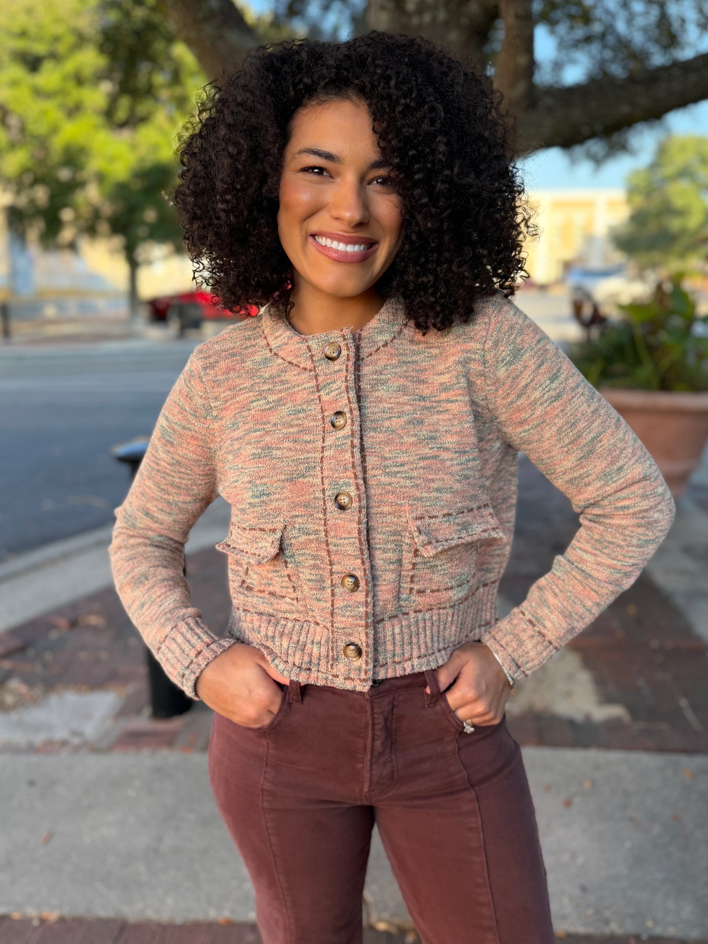 Multi Color Sweater Cardi