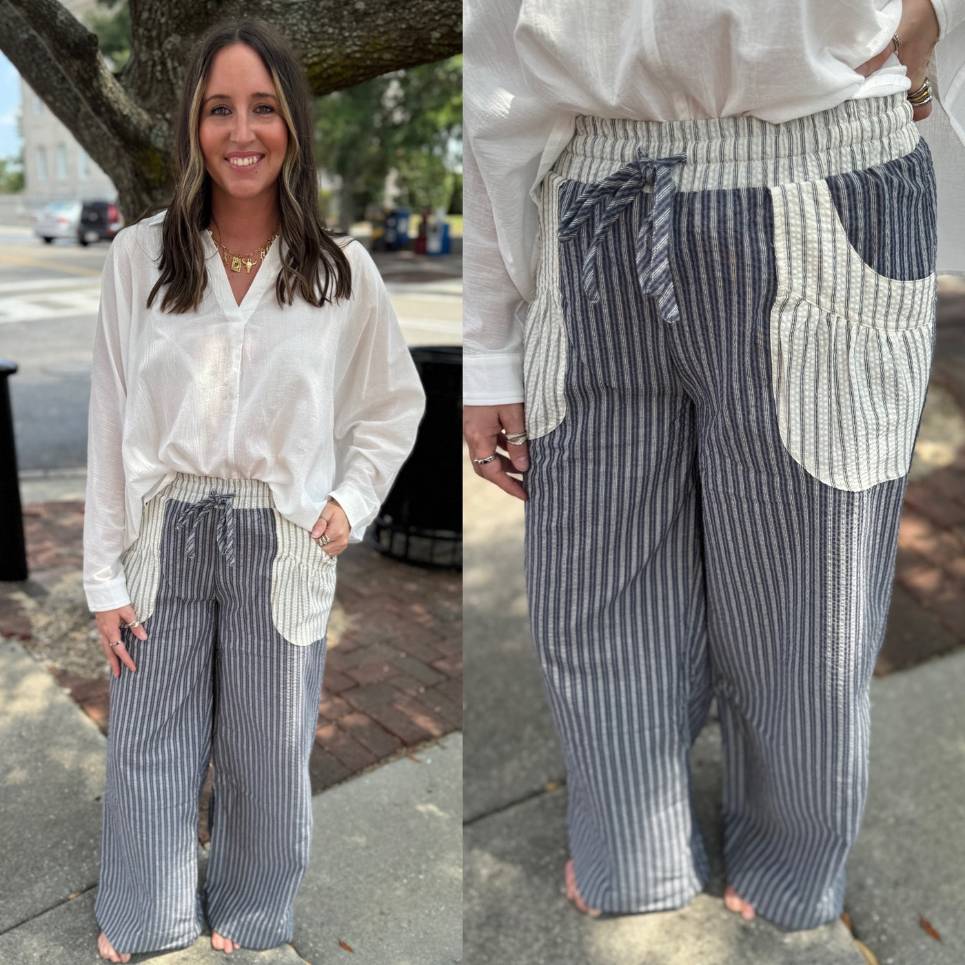 Contrast Stripe Pant
