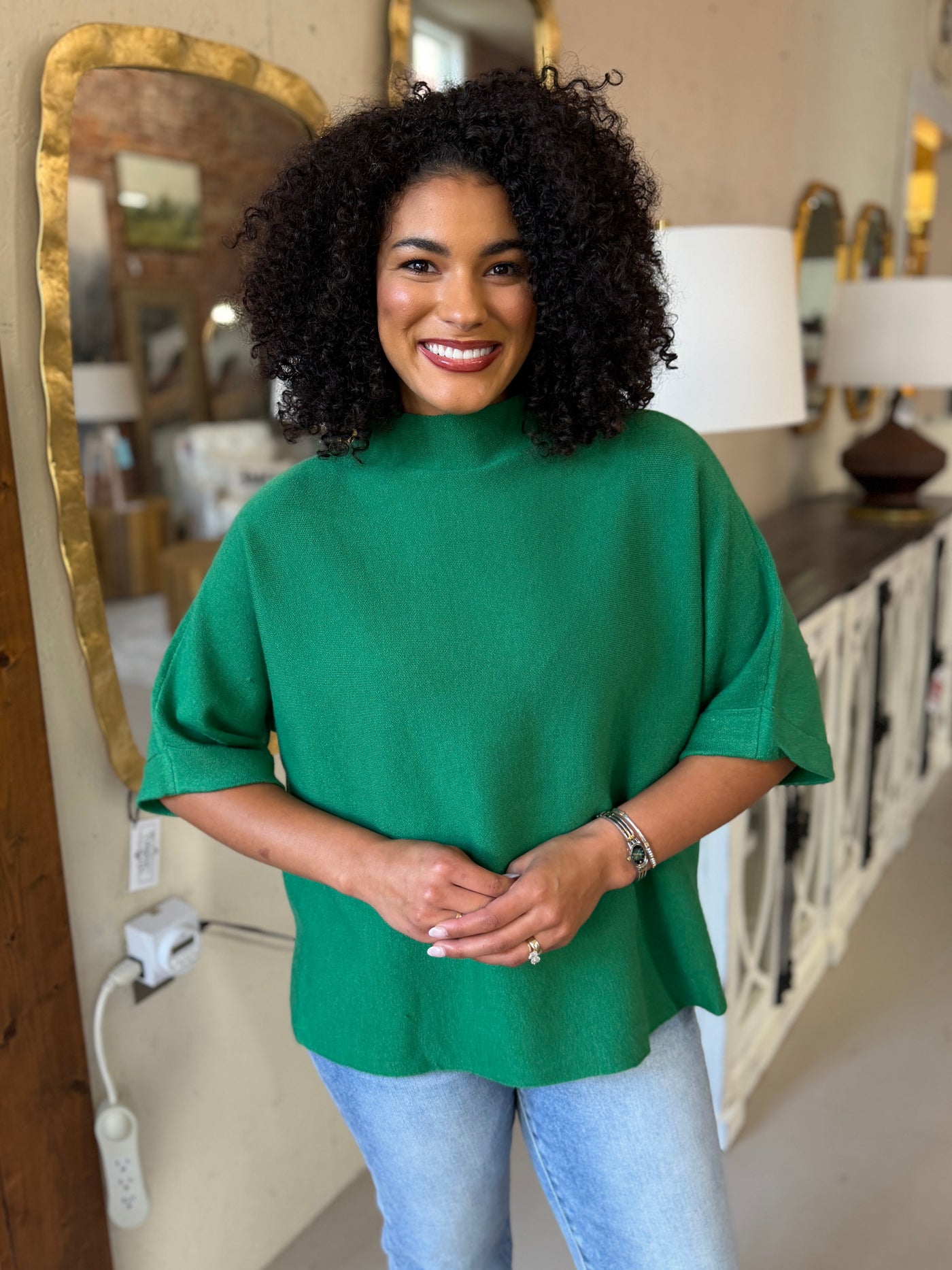 Mock Neck Sweater Top