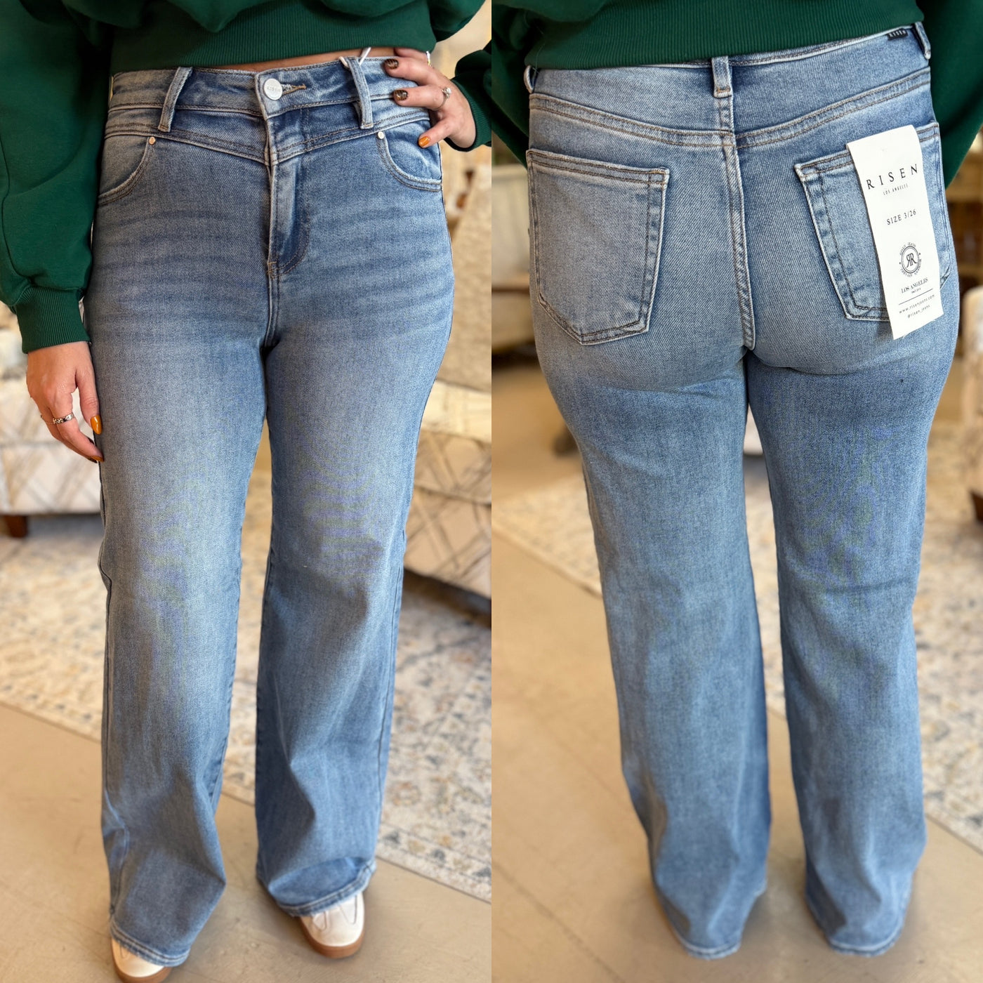 Front Yoke Wide Flare Jean