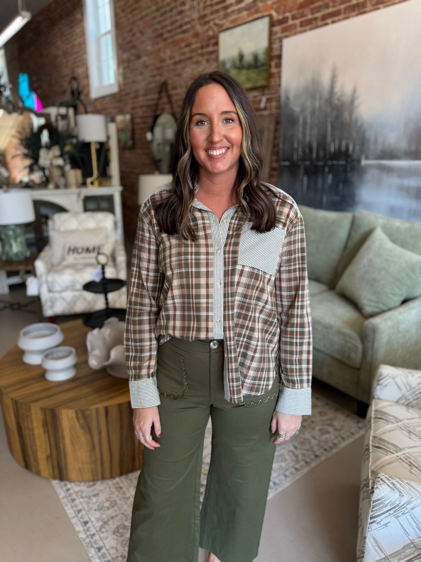 Striped Colorblock Flannel