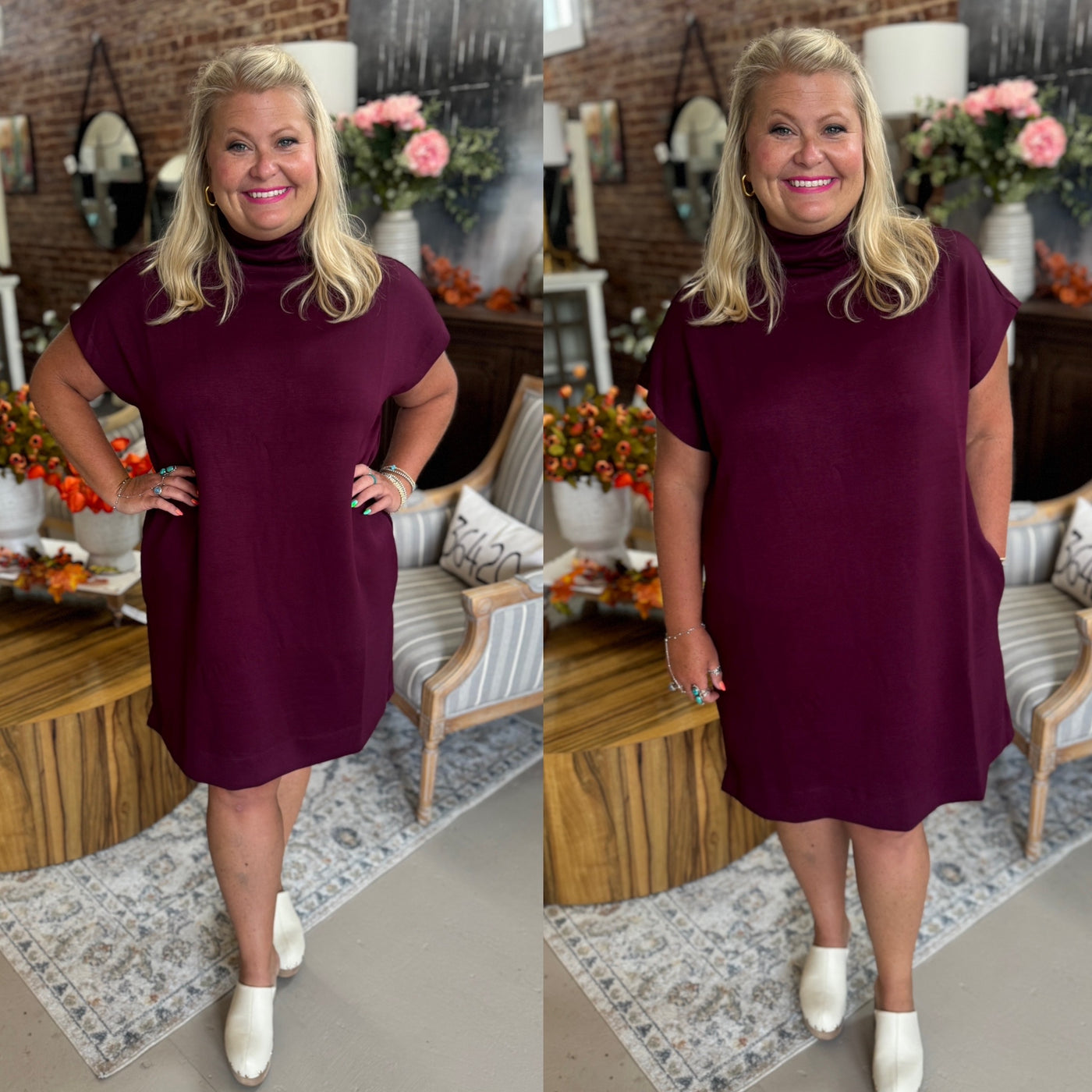 Luxeknit Mock Neck Dress