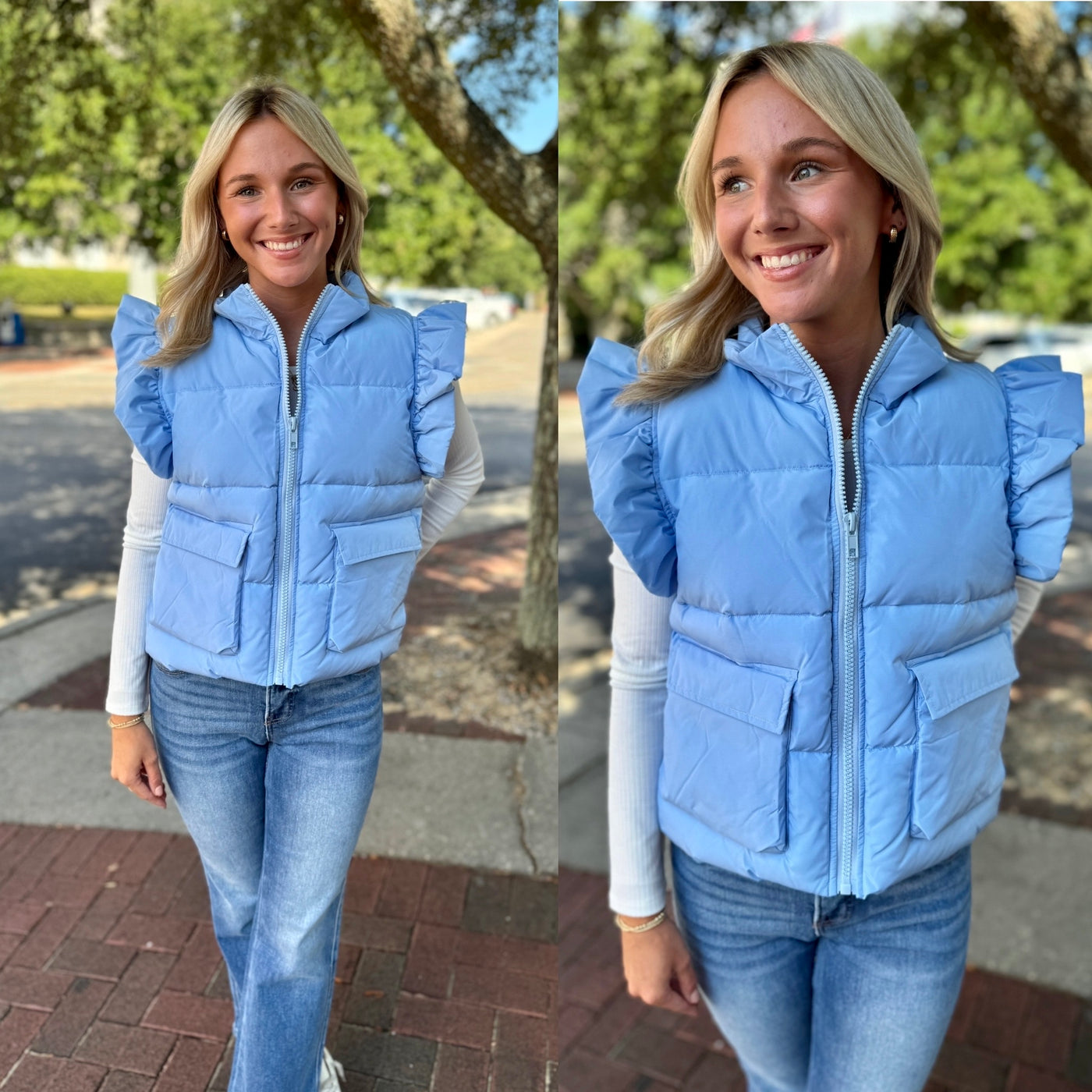 Baby Blue Puffer Vest – The Teal Gypsy Boutique