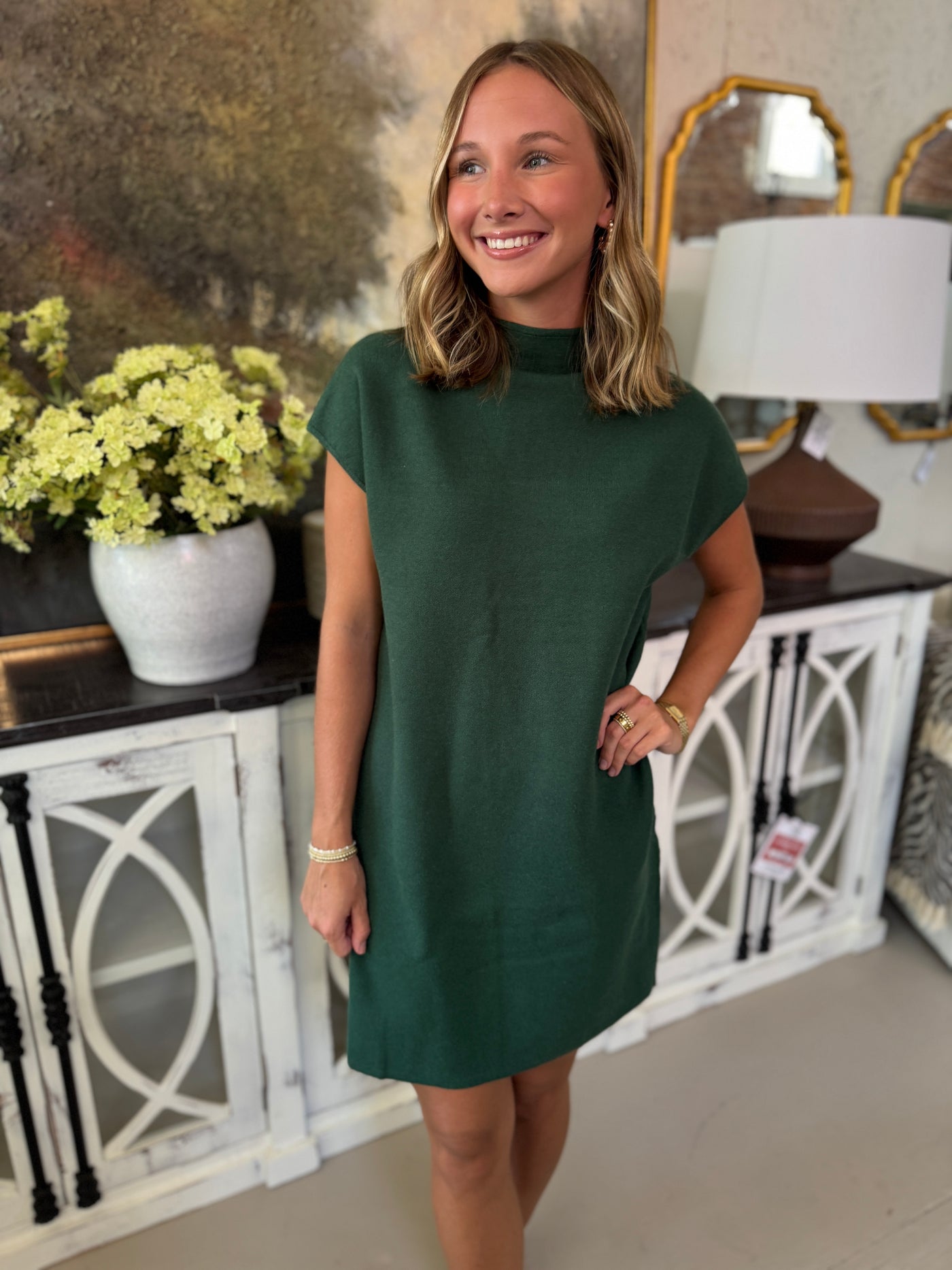 Mock Neck Sweater Dress