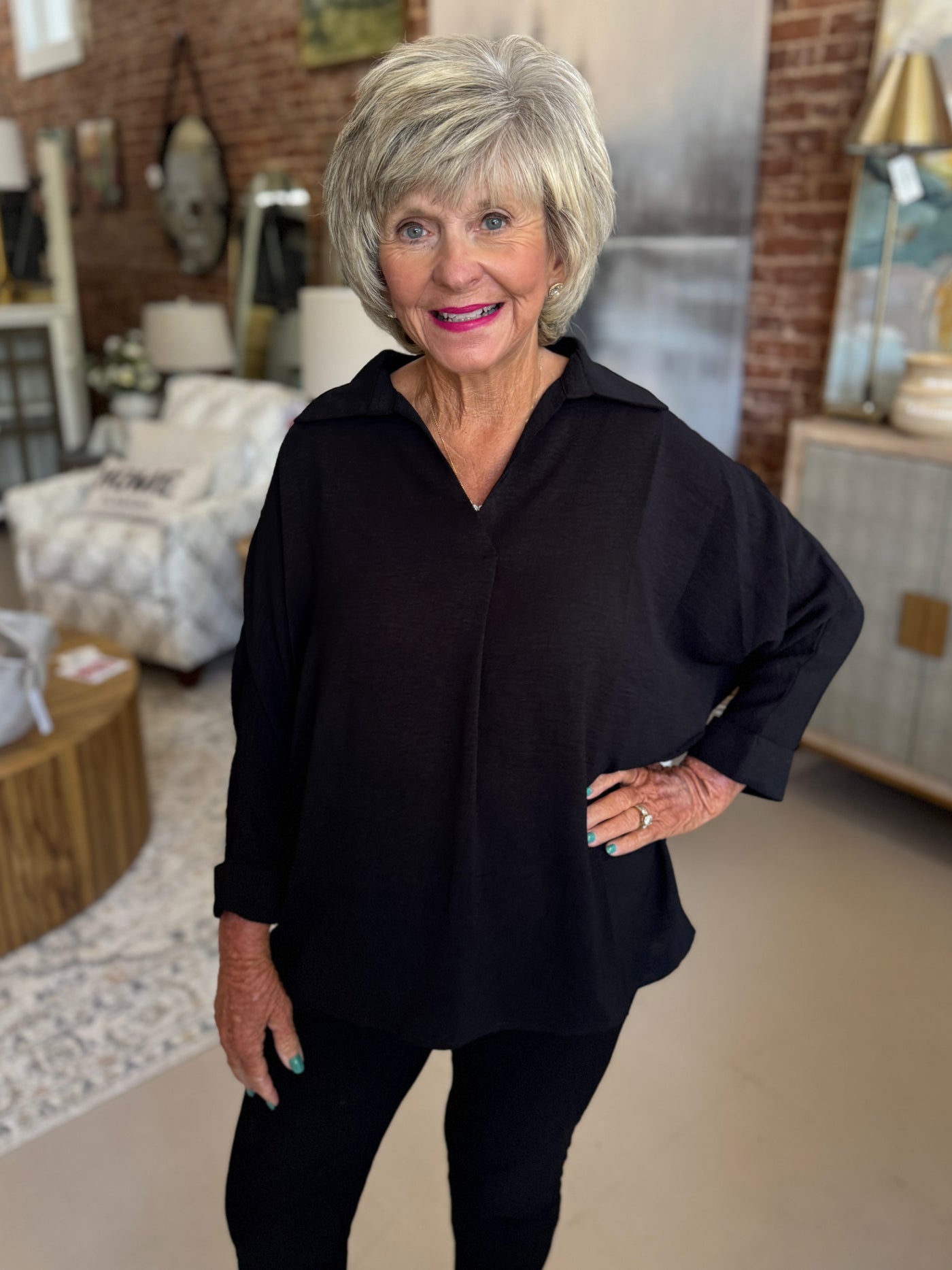 Three Quarter Slv Blouse