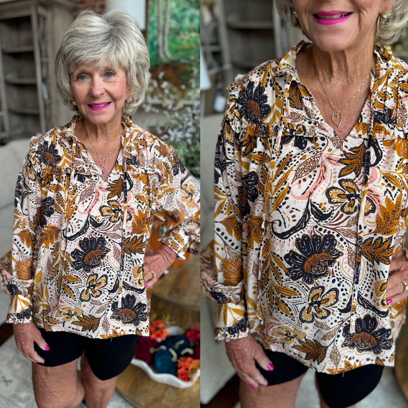 Bold Botanical Blouse