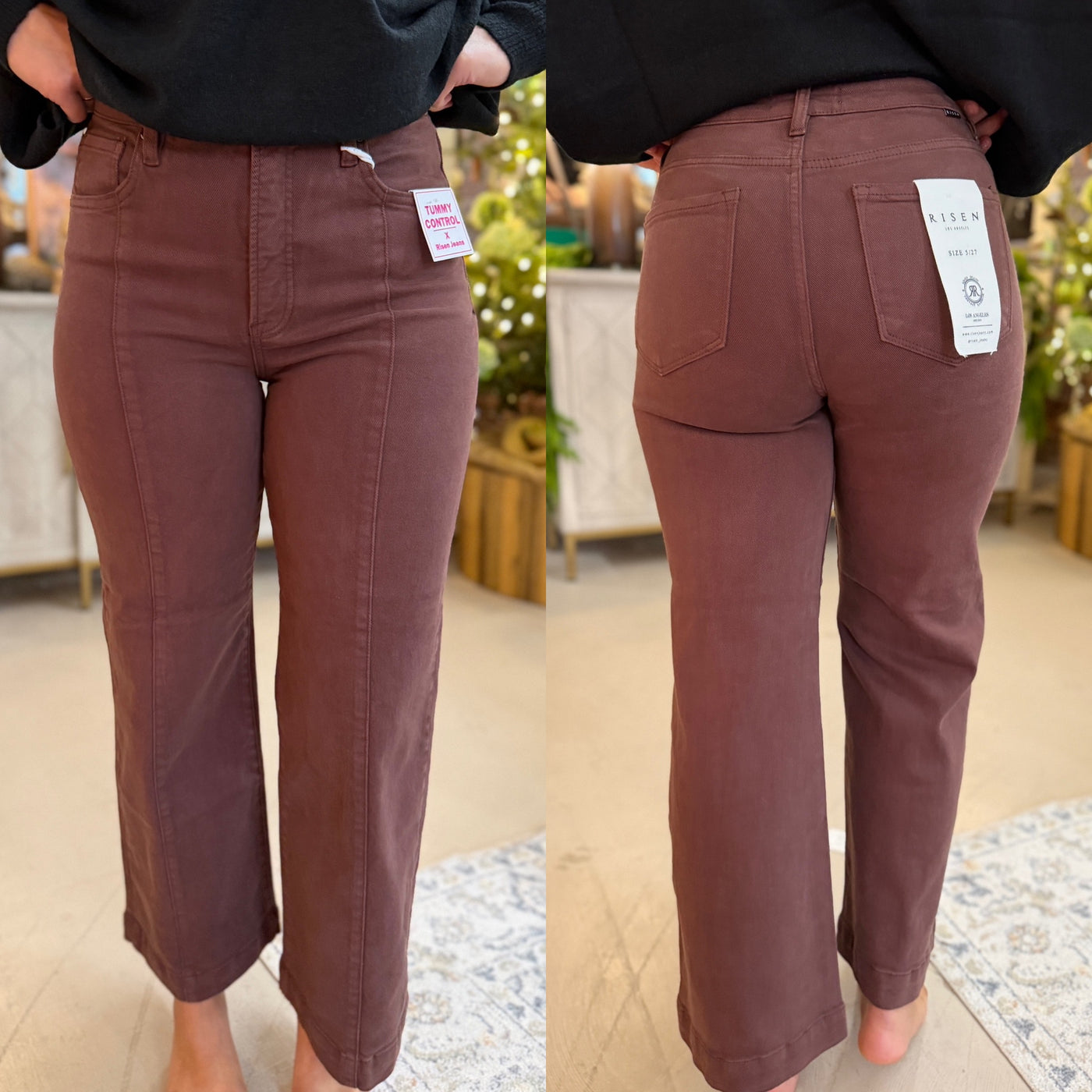 Chocolate Wide Leg Crop