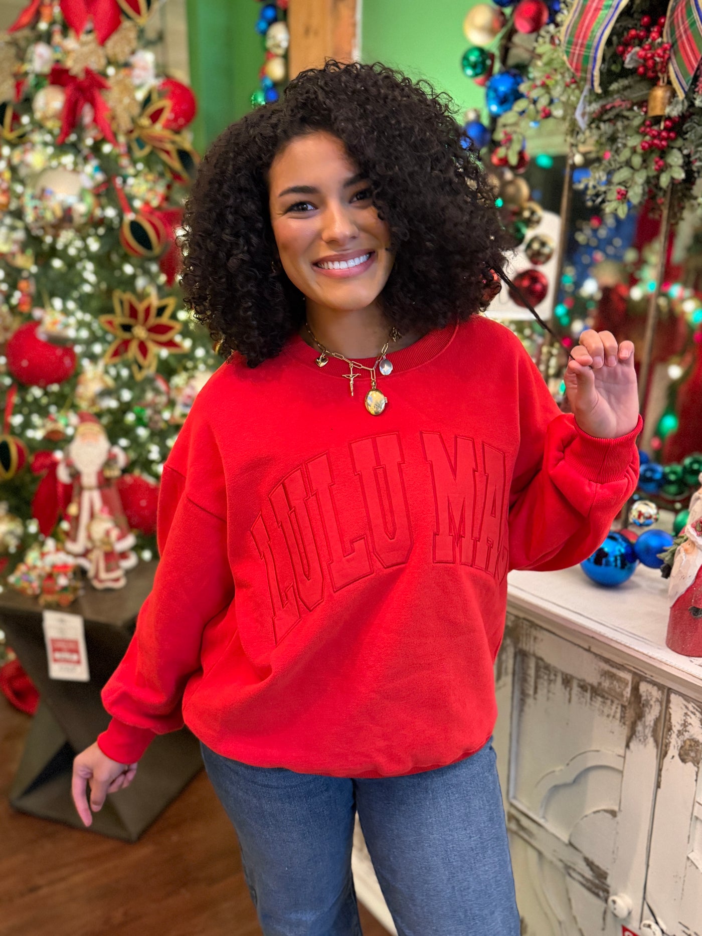 Red Embroidered LULU