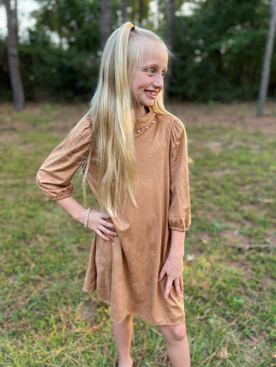 Youth Brown Suede Dress