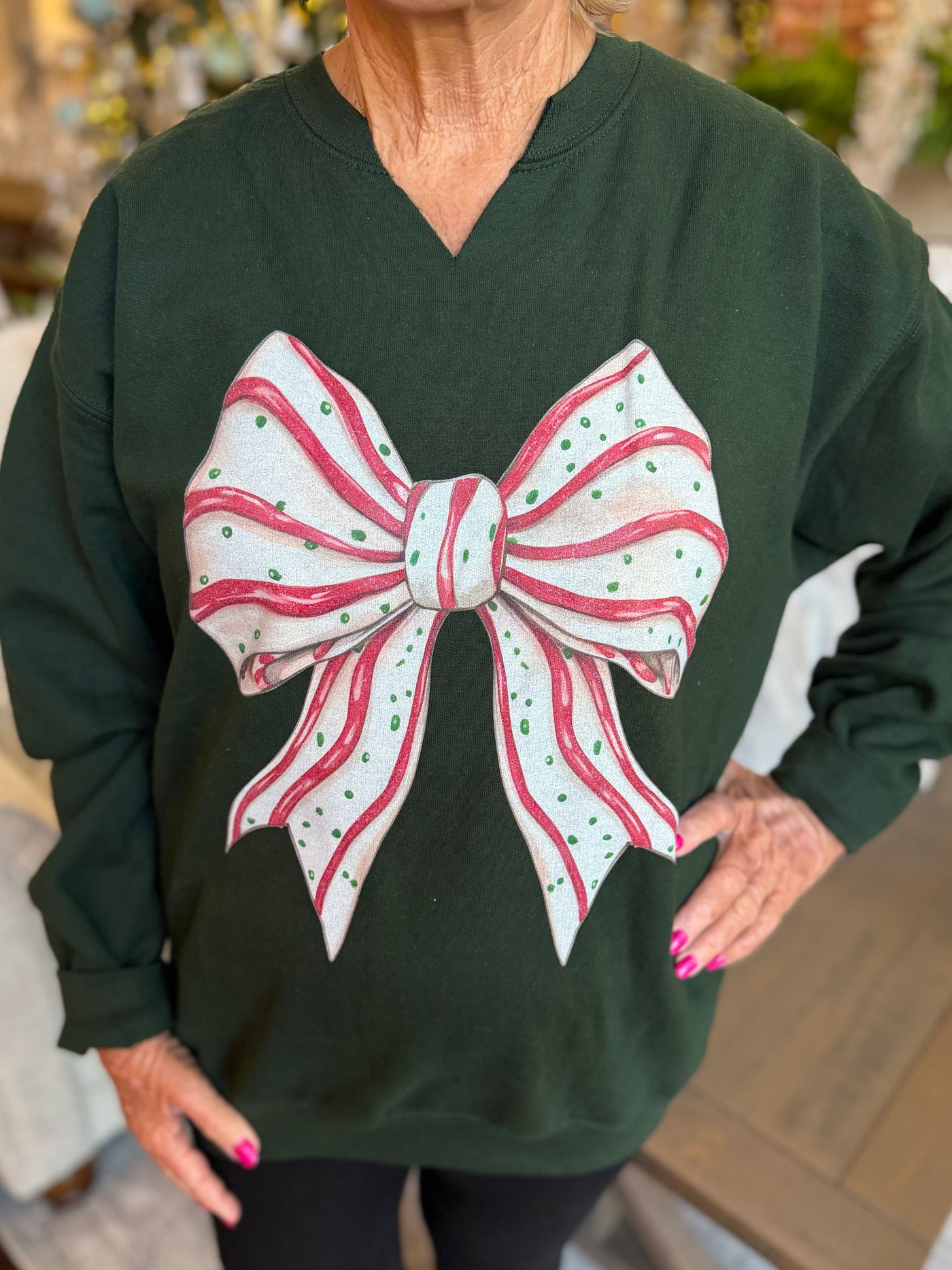 Christmas Cake Bow Graphic