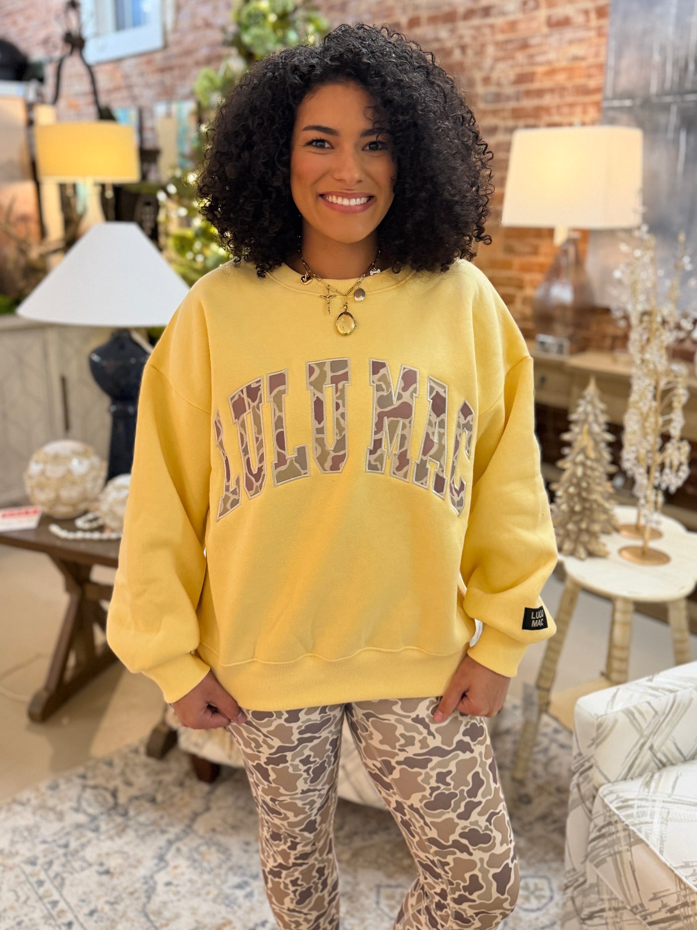 LULU MAC CAMO SWEATSHIRT