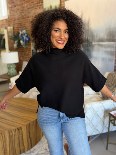 Mock Neck Sweater Top