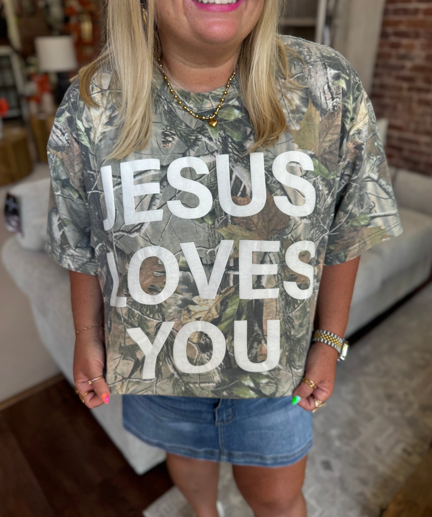 Jesus Loves You Camo Tee
