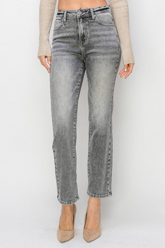 Grey HighRise Straight Jean