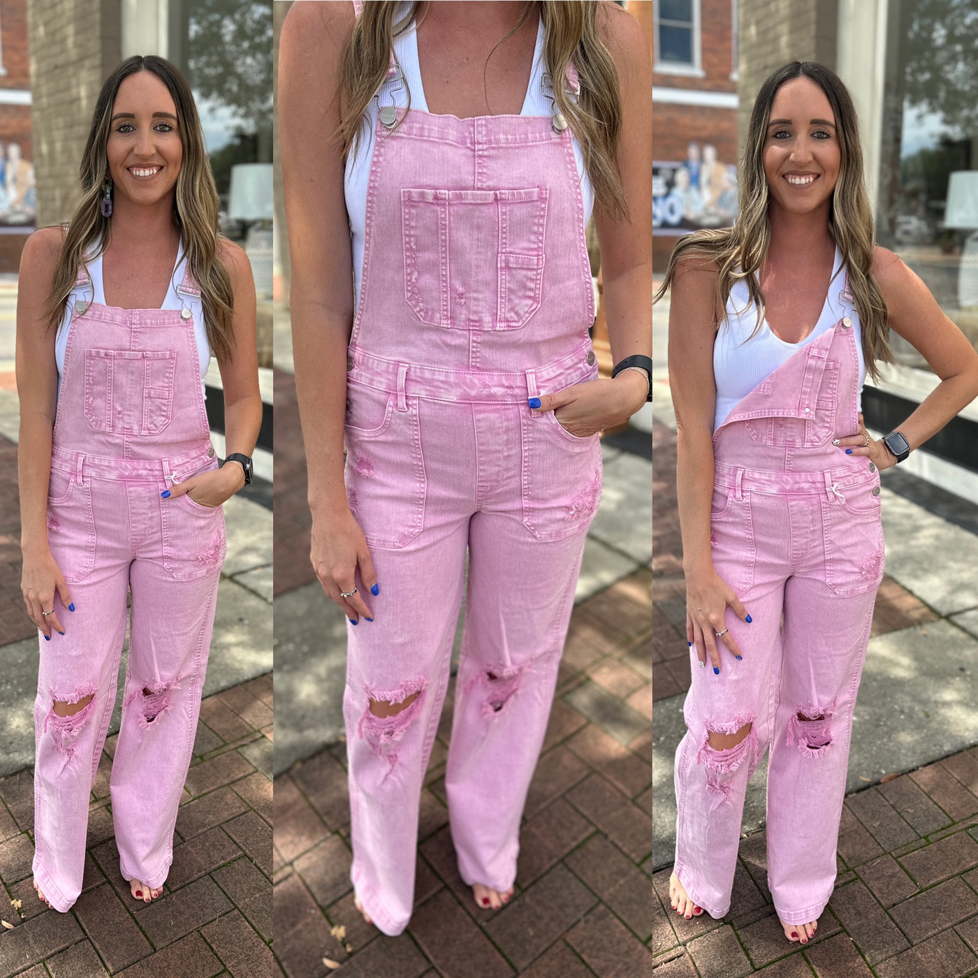 Pink Wide Leg Overall