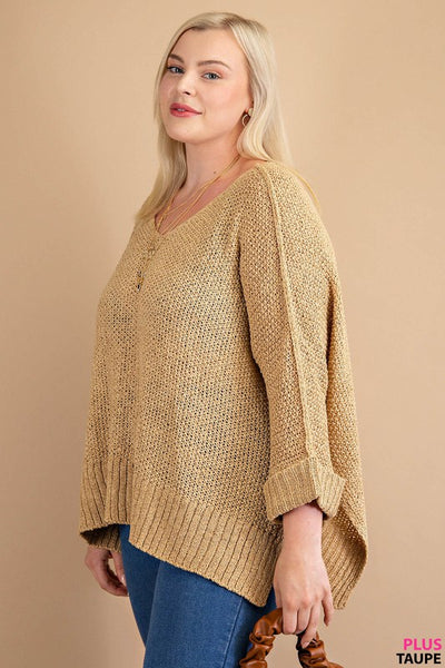 Taupe Sweater Top