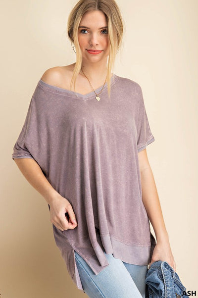 Washed Knit Top