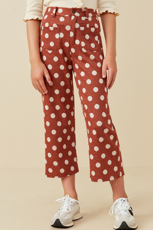 Youth Wide Leg Rust Pant