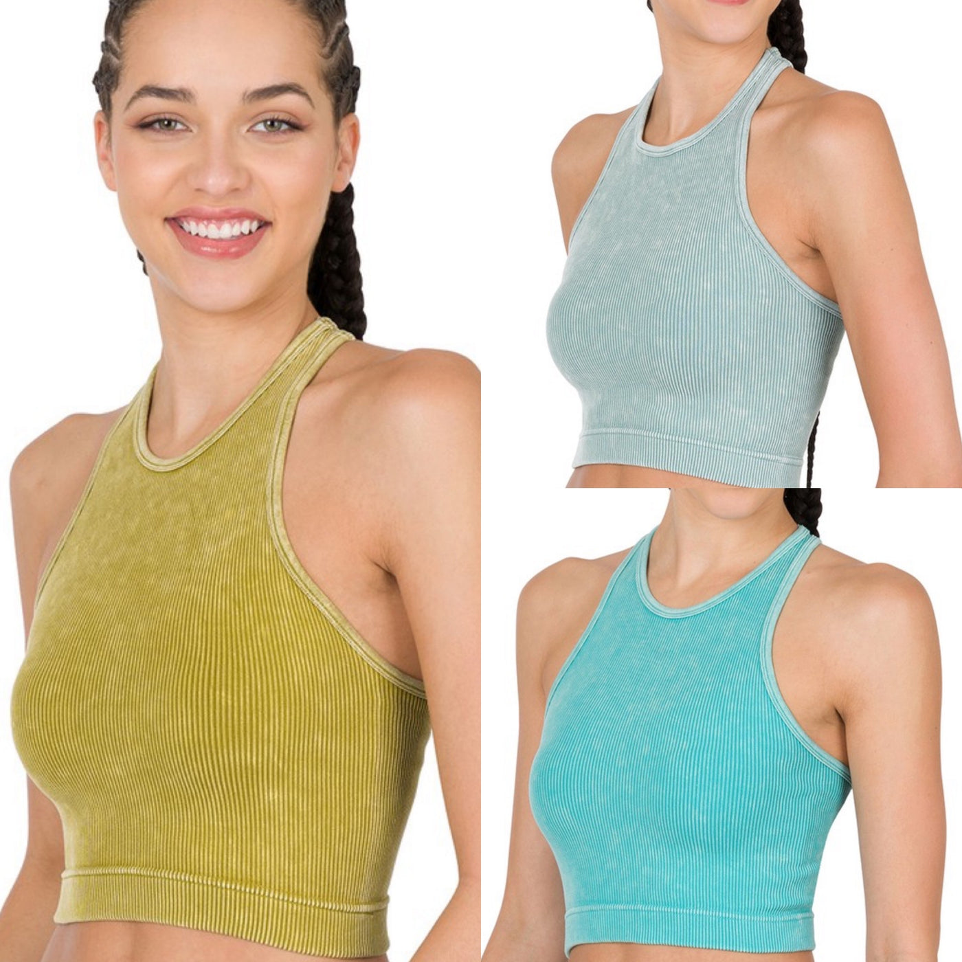 High Neck Mineral wash Cami