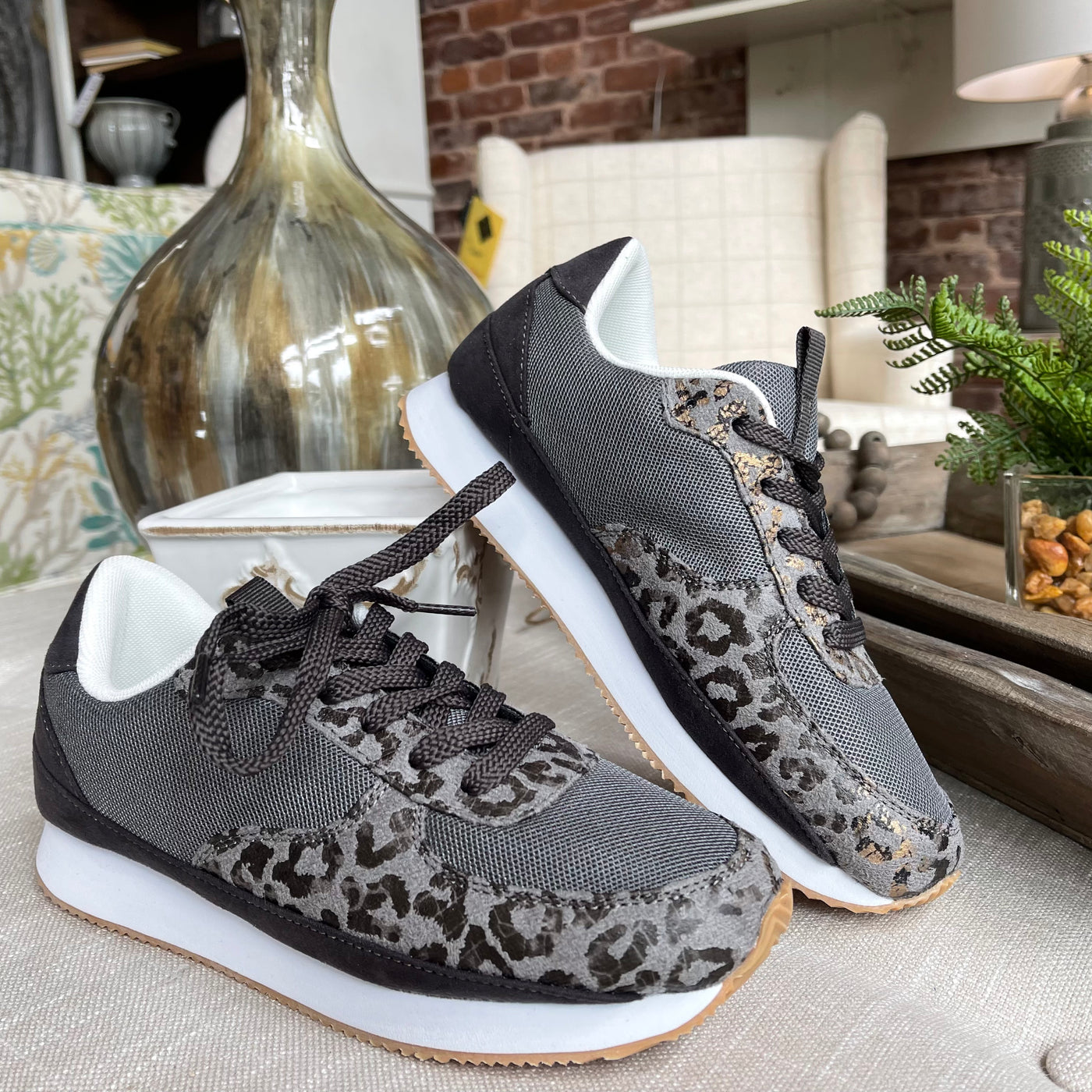 Grey Cheetah Sneaker