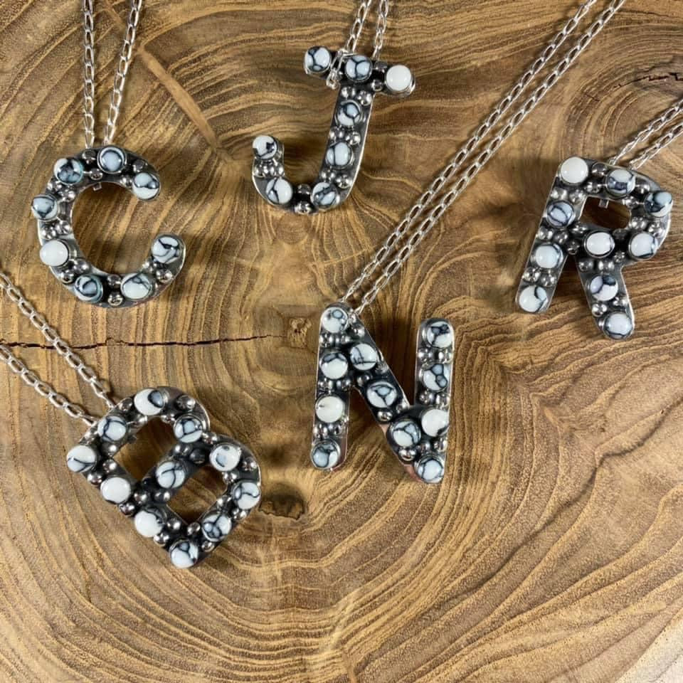 Sterling Silver Initial Necklaces